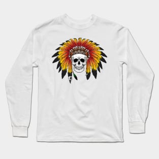 Indian Skull Long Sleeve T-Shirt